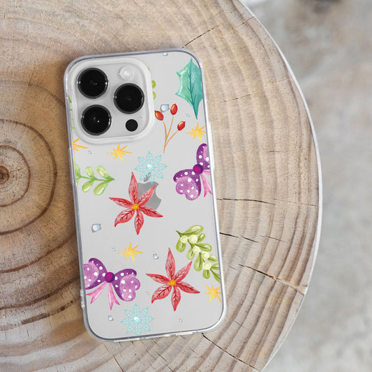 Watercolor Colorful Leaves - Clear Protective Case for iPhone, Samsung Galaxy and Google Pixel