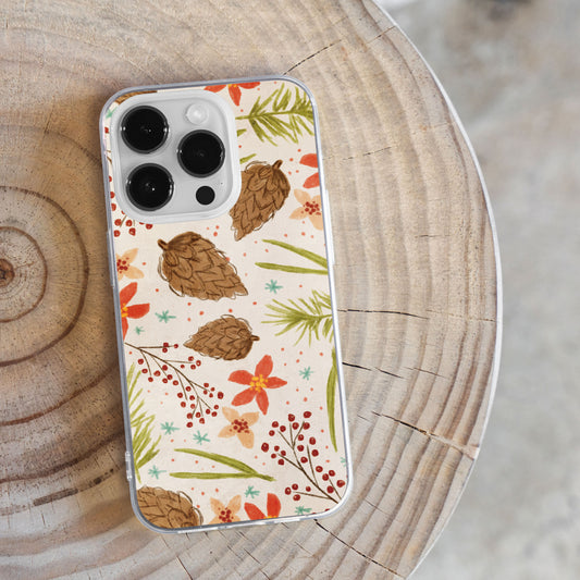 Pattern Pine Cone - TPU Phone Case for iPhone, Samsung Galaxy and Google Pixel