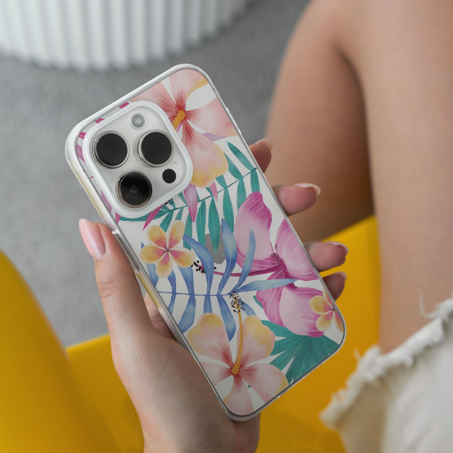 Summer Flowers - Clear Protective Mobile Phone Case for iPhone, Samsung Galaxy and Google Phone