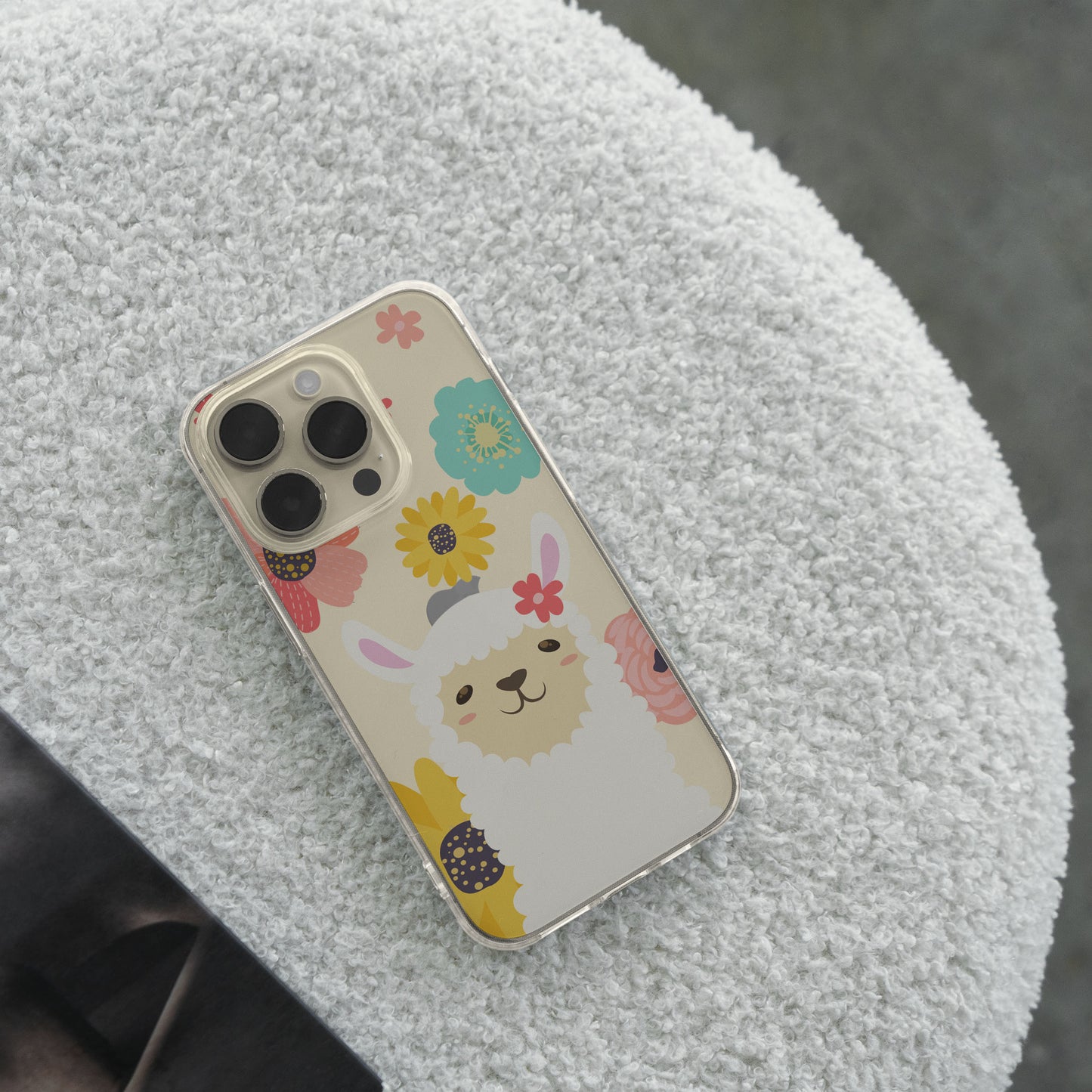 Alpaca in Flowers - Protective Phone Case for iPhone, Samsung Galaxy and Google Pixel