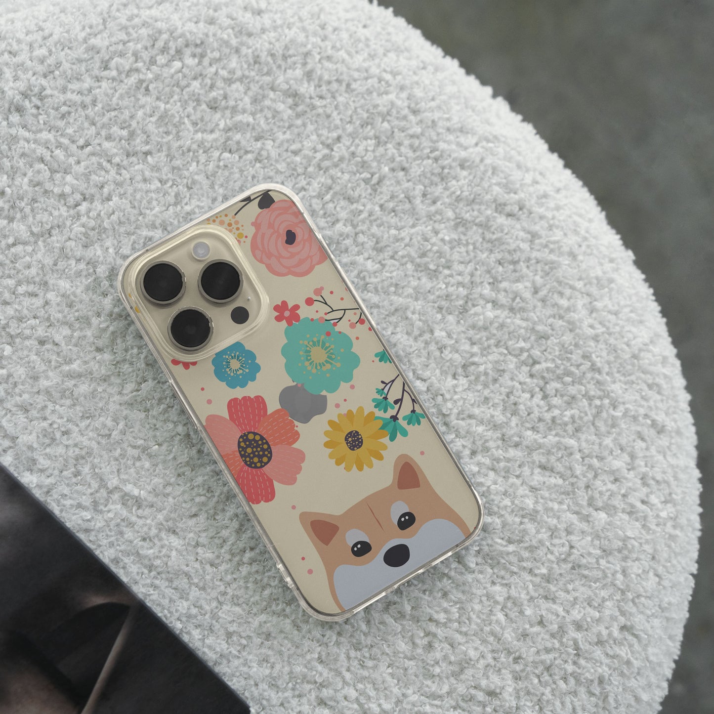 Corgi Dog & Flowers - Phone Case for iPhone, Samsung Galaxy and Google Pixel