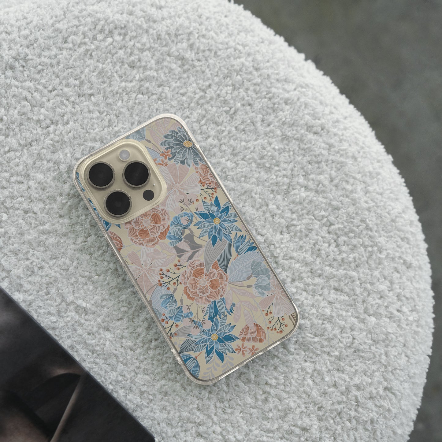 Vintage Floral - Clear Protective Mobile Phone Case for iPhone, Samsung Galaxy and Google Pixel