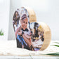 Custom Photo on Wood, Personalised Heart Wooden Block