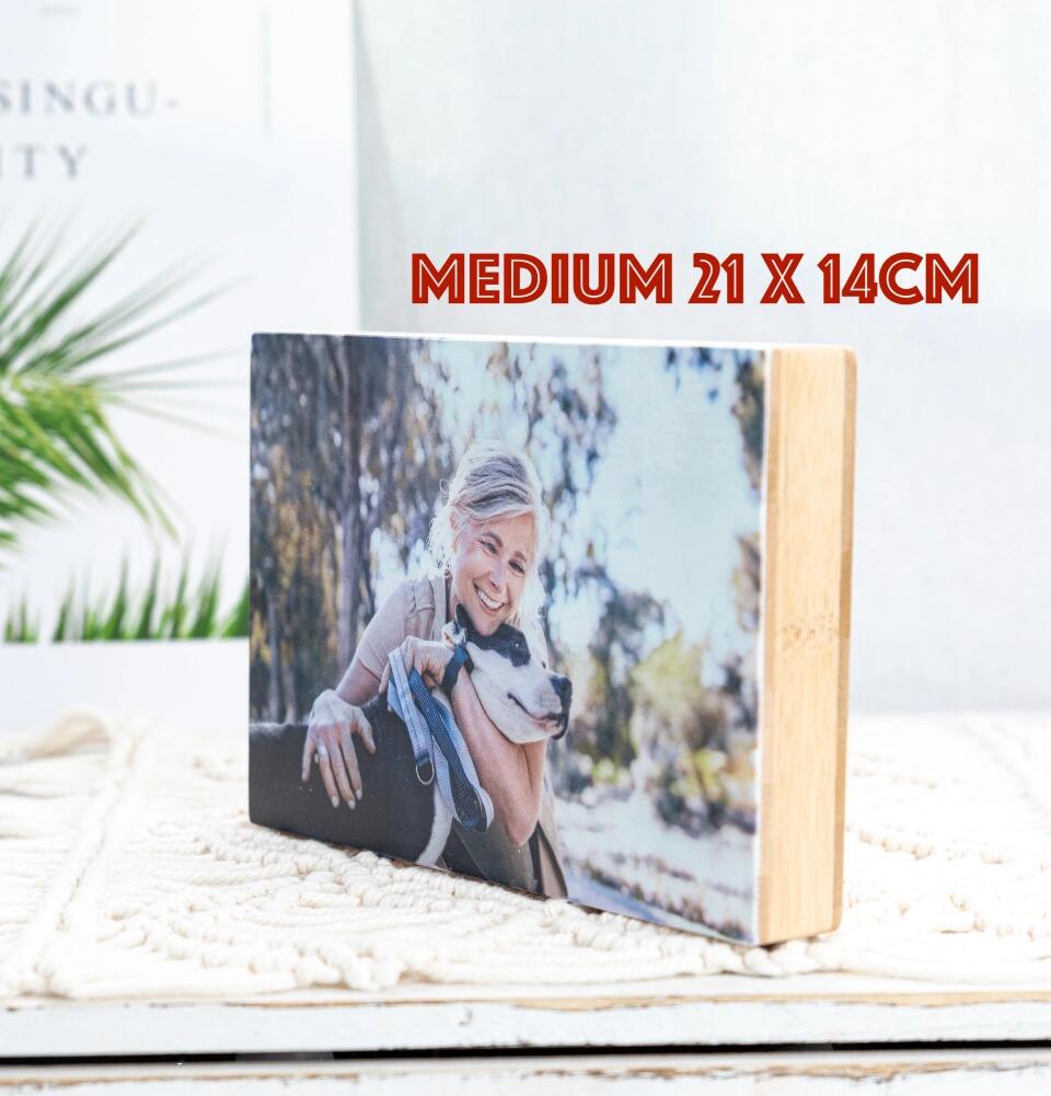 Custom Photo on Wood, Personalised Landscape / Portrait Wooden Block