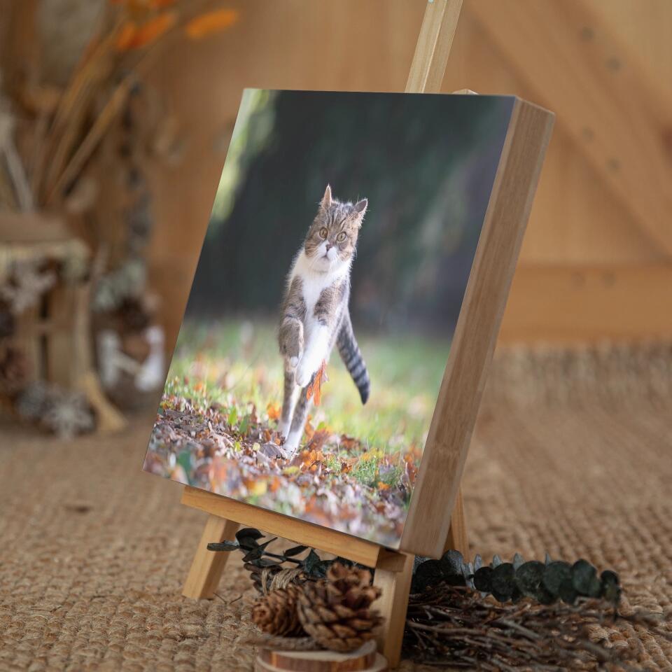 Custom Photo on Wood, Personalised Square Wooden Block