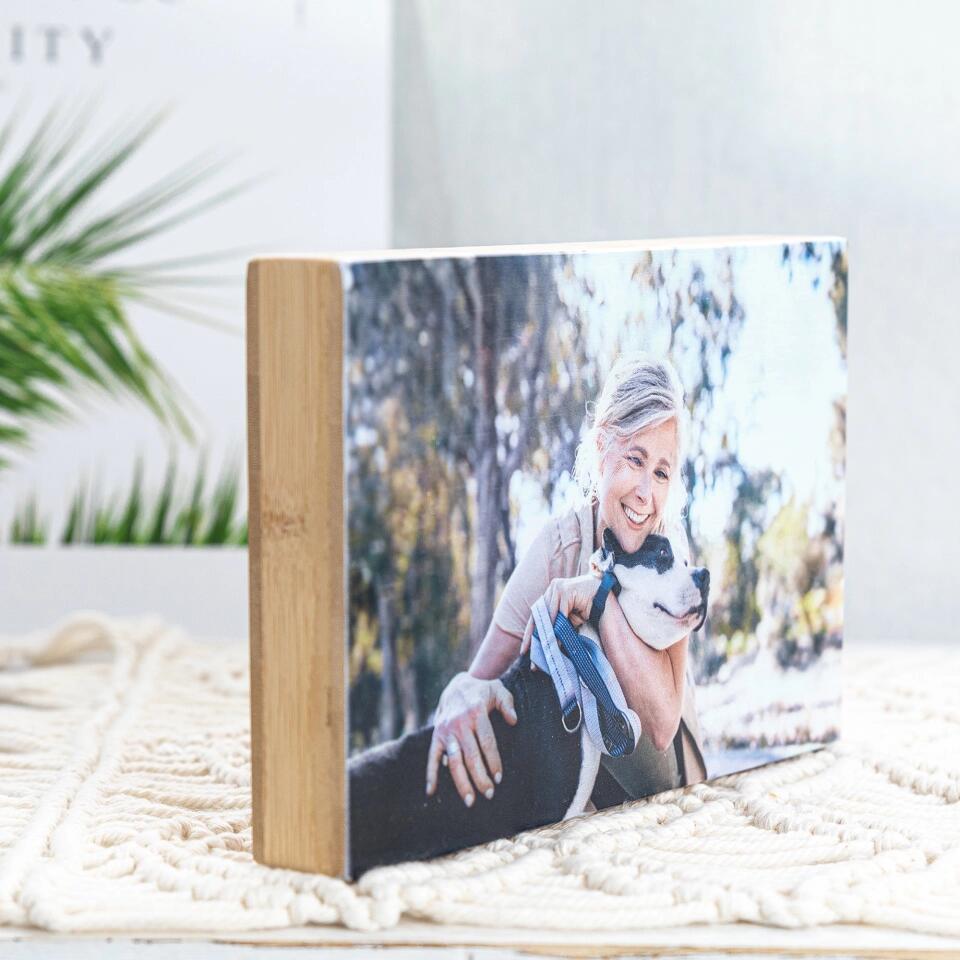 Custom Photo on Wood, Personalised Landscape / Portrait Wooden Block