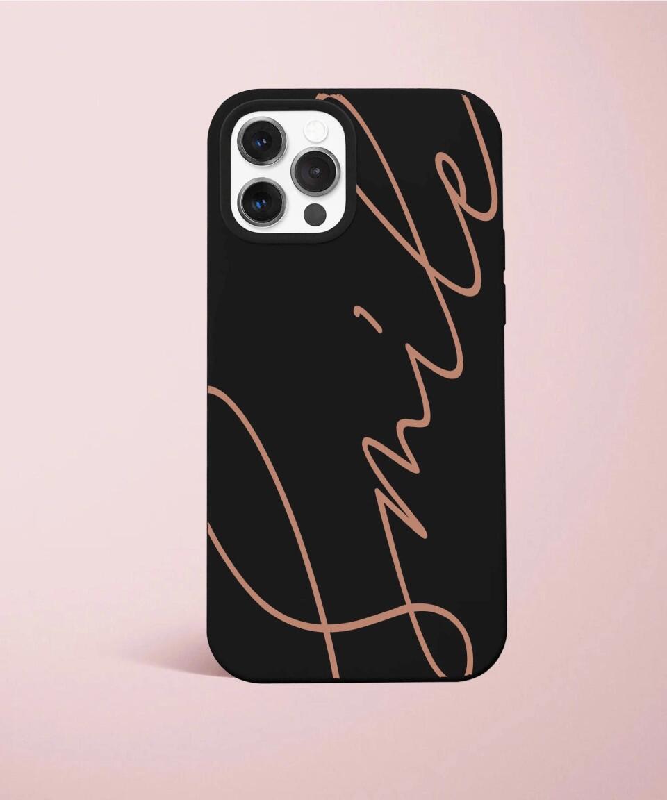 Custom Cursive Name & Text Silicone Phone Case for iPhone, Samsung Galaxy and Google Pixel