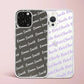 Custom Long Name Initials Clear Phone Case for iPhone, Samsung Galaxy and Google Pixel