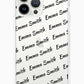 Custom Long Name Initials Clear Phone Case for iPhone, Samsung Galaxy and Google Pixel