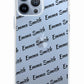 Custom Long Name Initials Clear Phone Case for iPhone, Samsung Galaxy and Google Pixel
