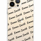 Custom Long Name Initials Clear Phone Case for iPhone, Samsung Galaxy and Google Pixel