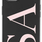 Custom Name Large Initial Silicone Phone Case for iPhone, Samsung Galaxy and Google Pixel