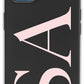 Custom Name Large Initial Silicone Phone Case for iPhone, Samsung Galaxy and Google Pixel