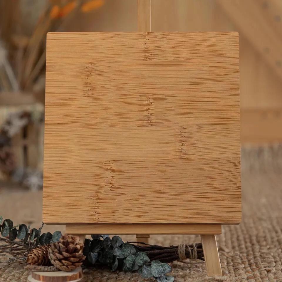 Pet Art with Background Removed - Square Wood Block (Pure Wood Finish)