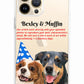 Draw Dogs or Any Pets Into Cartoon Portrait - Custom Art Pet Portrait Phone Case for iPhone, Samsung Galaxy and Google Pixel