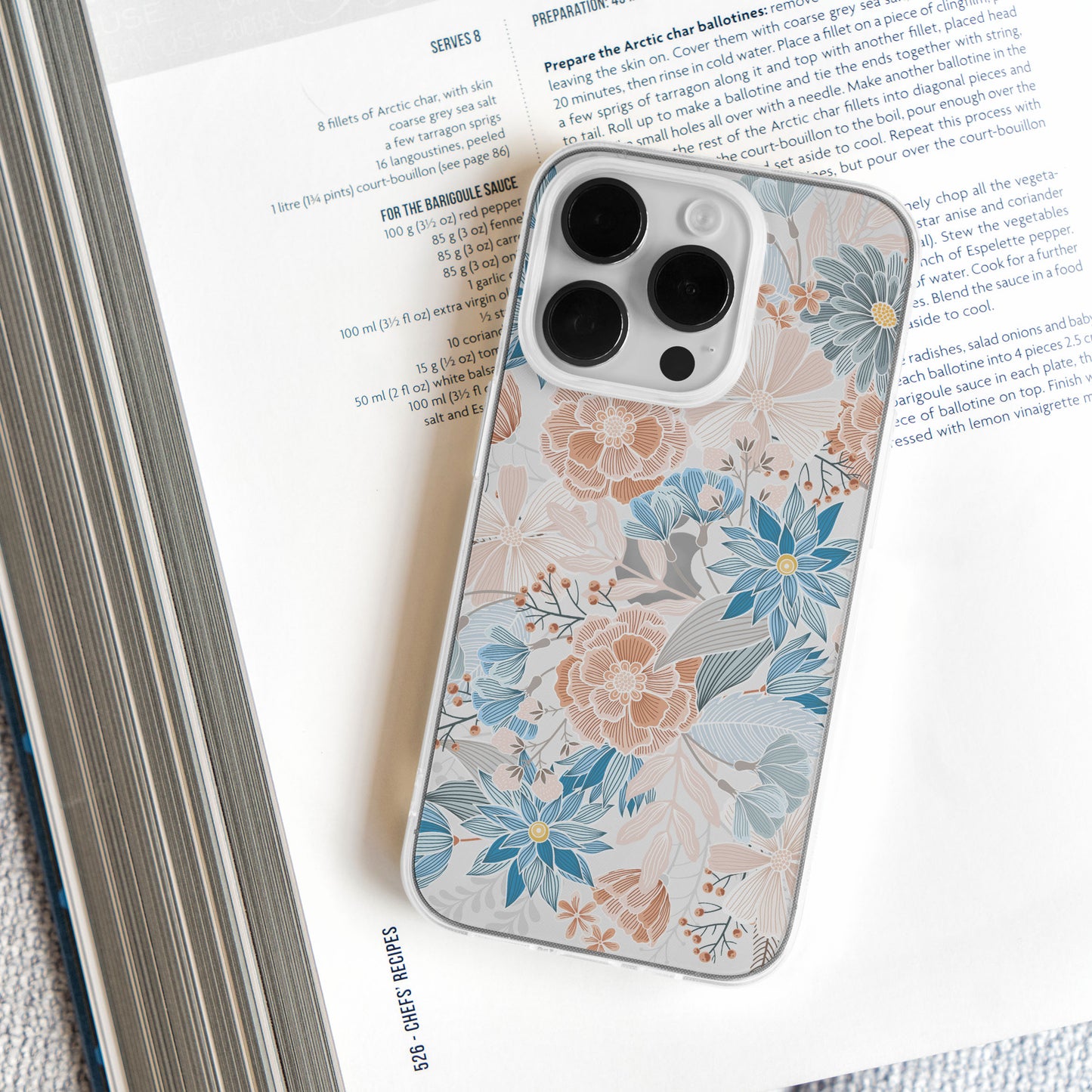 Vintage Floral - Clear Protective Mobile Phone Case for iPhone, Samsung Galaxy and Google Pixel