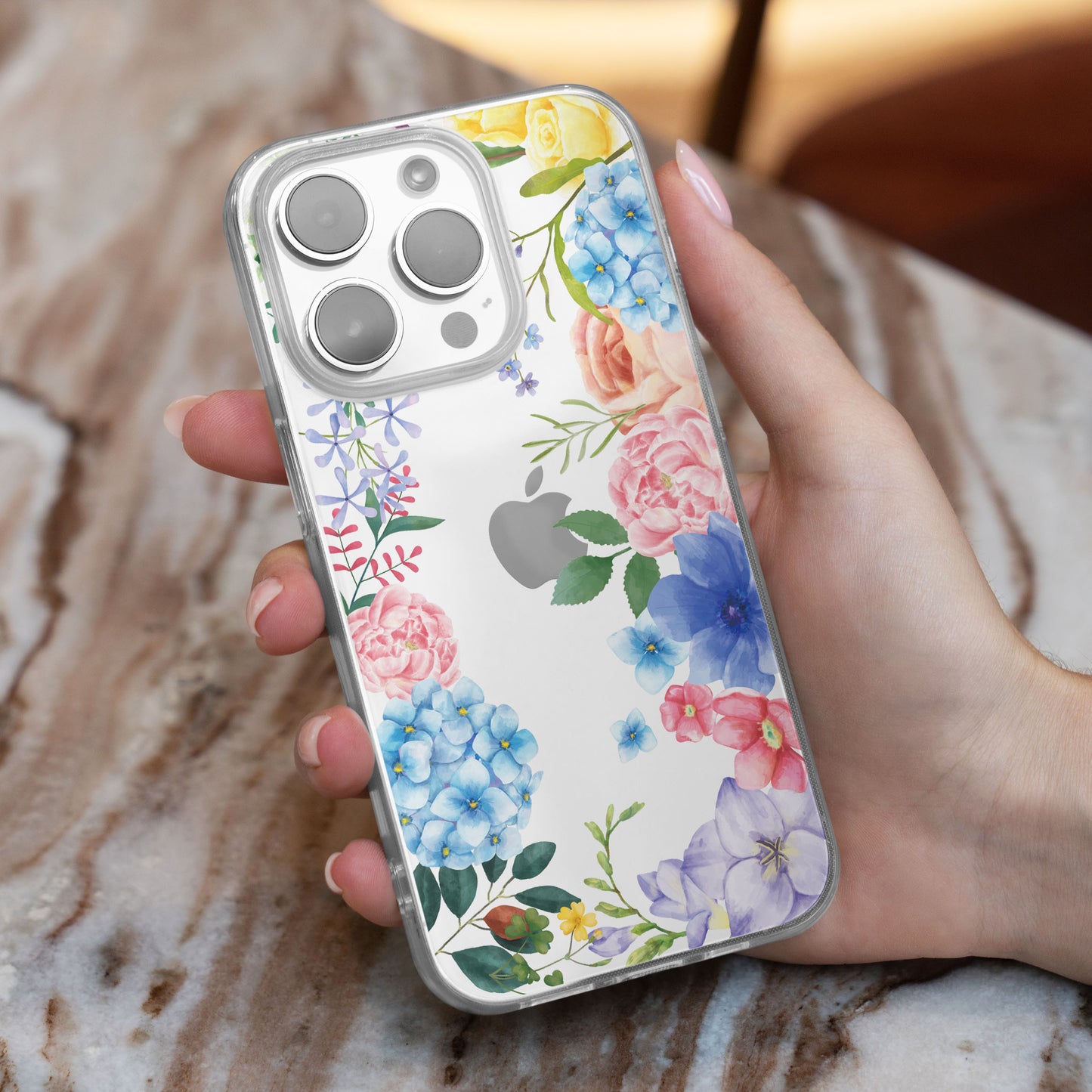 Flowers Blossom - Clear Protective Mobile Phone Case for iPhone, Samsung Galaxy and Google Pixel